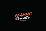 Visuel du single "Flamme Éternelle" (Razobik Music), avec le titre en lettres orange et blanches sur un fond noir.