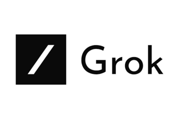 Logo officiel de Grok, l'IA développée par xAI, la startup d'Elon Musk, affichant une identité minimaliste et moderne.