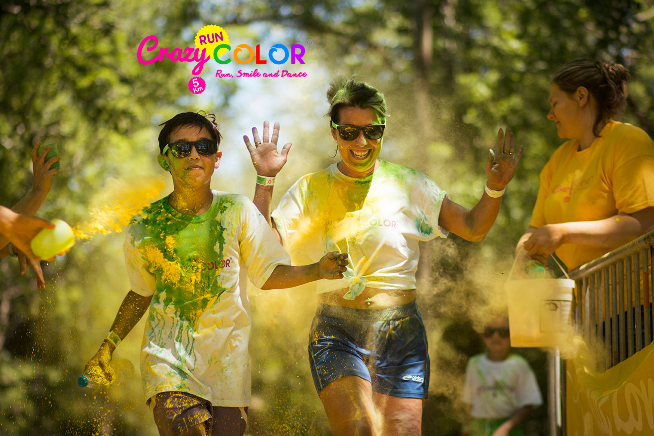 la carzy run color, une course colorée qui met le smile